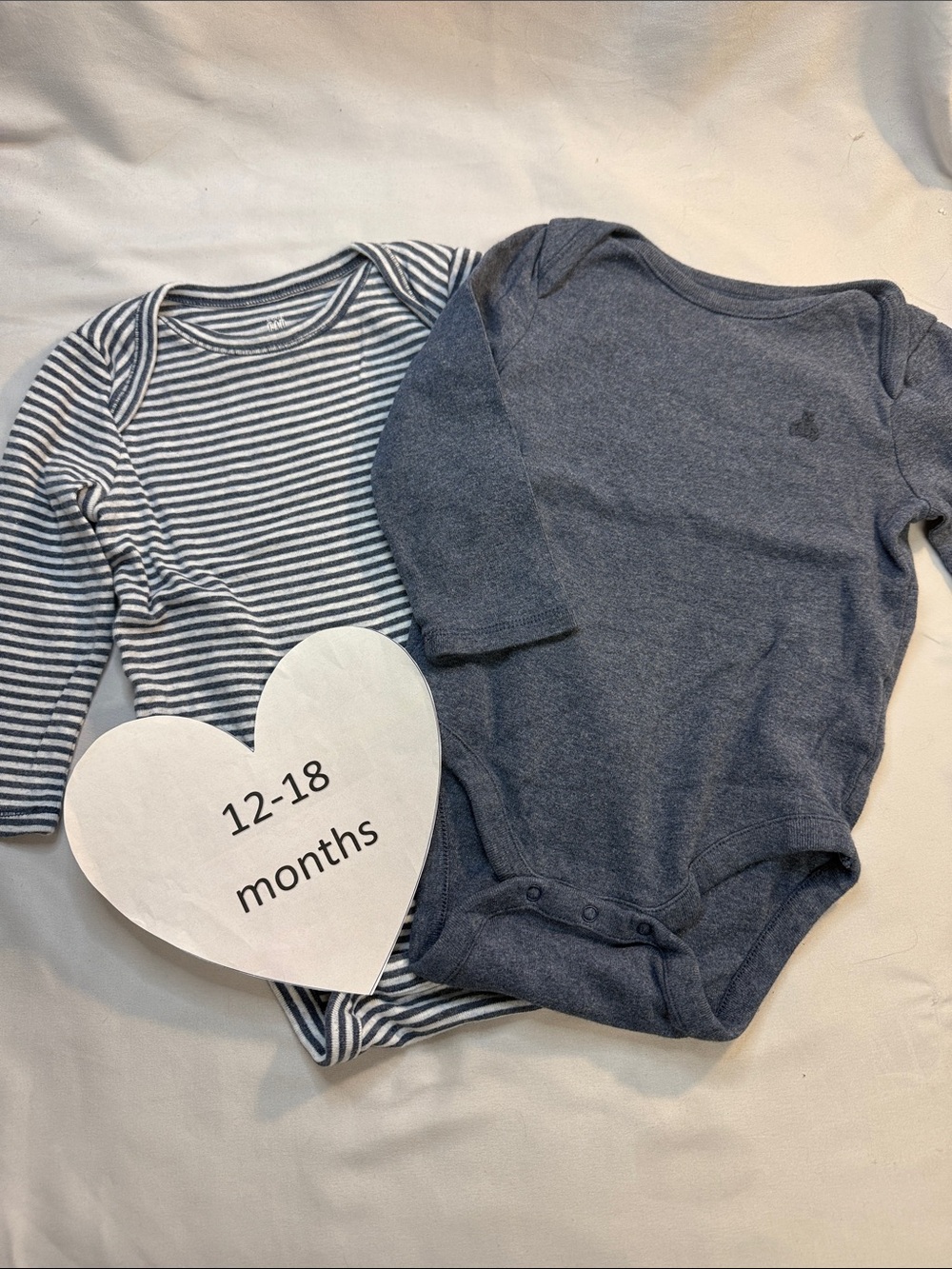 GAP Long-Sleeve Baby Bodysuits - Blue Solid & Blue/White Stripe